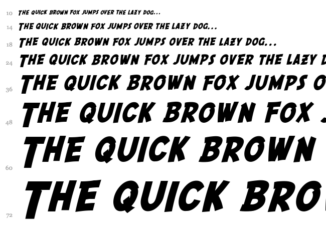 SF Comic Script font waterfall